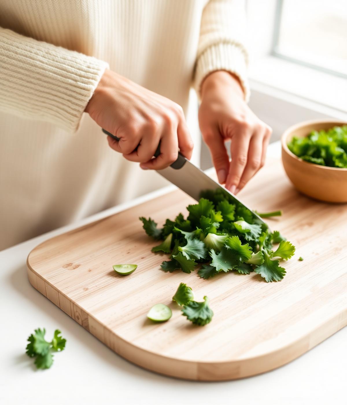 Diem Pham chuẩn bị bữa ăn lành mạnh